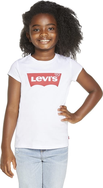 Bluzka dziecięca Levis z bawełny dla dziewczynek z krótkim rękawem