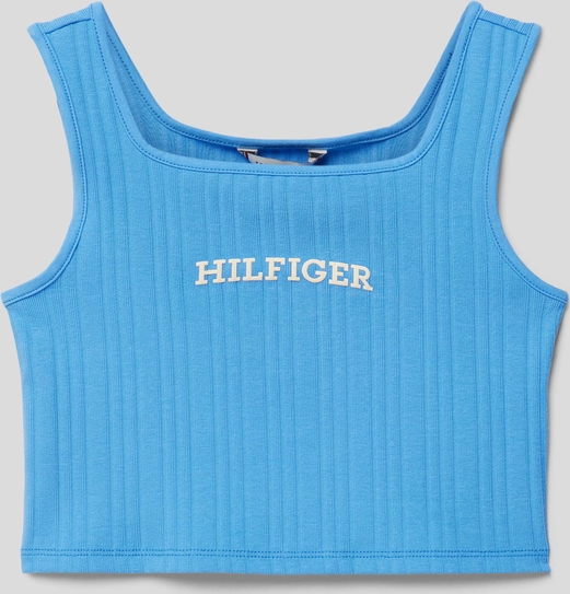 Bluzka dziecięca Tommy Hilfiger z bawełny dla dziewczynek na ramiączkach