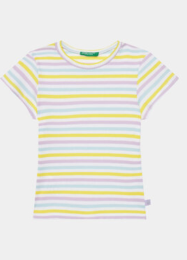 Bluzka dziecięca United Colors Of Benetton z krótkim rękawem w paseczki