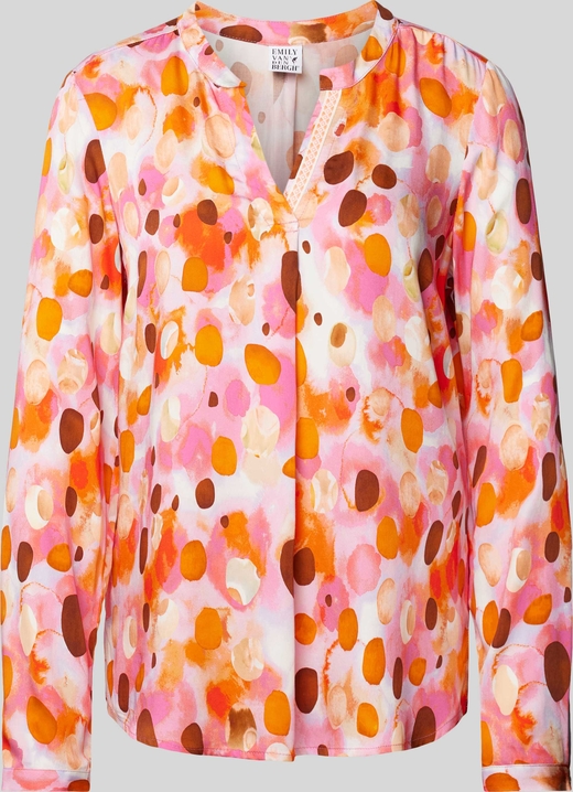 Bluzka Emily van den Bergh z dekoltem w kształcie litery v w stylu casual