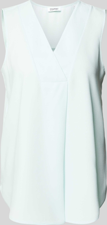 Bluzka Esprit bez rękawów w stylu casual z dekoltem w kształcie litery v