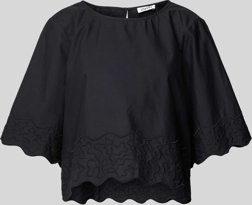 Bluzka Esprit w stylu casual z okrągłym dekoltem z długim rękawem