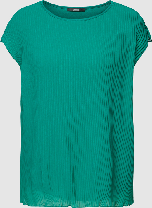 Bluzka Esprit w stylu casual z okrągłym dekoltem z krótkim rękawem