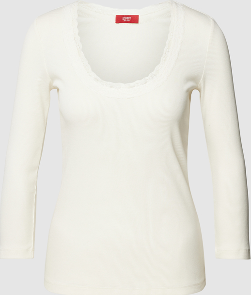Bluzka Esprit z bawełny z długim rękawem