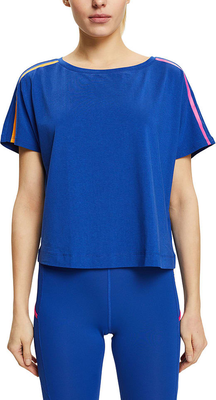 Bluzka Esprit z bawełny z krótkim rękawem w sportowym stylu
