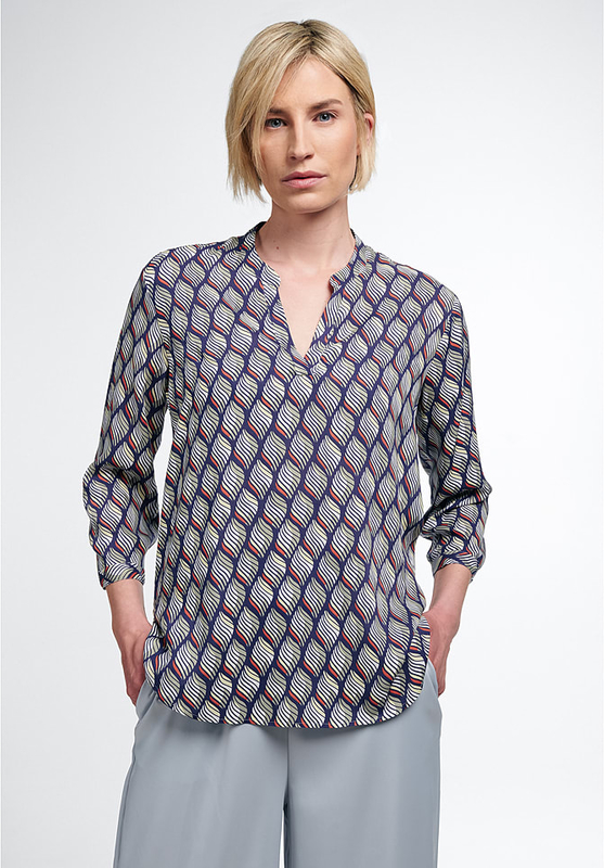 Bluzka Eterna w stylu casual z dekoltem w kształcie litery v z długim rękawem