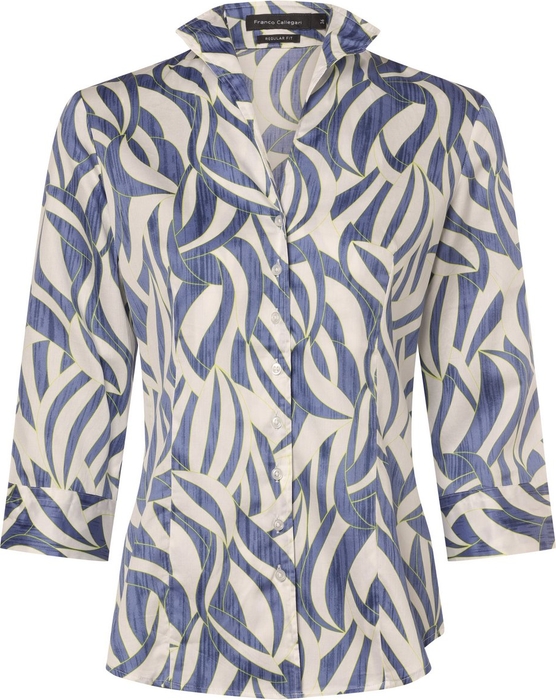 Bluzka Franco Callegari z bawełny w stylu casual z dekoltem w kształcie litery v