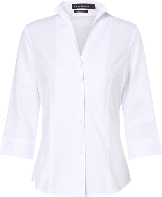 Bluzka Franco Callegari z tkaniny w stylu casual z długim rękawem