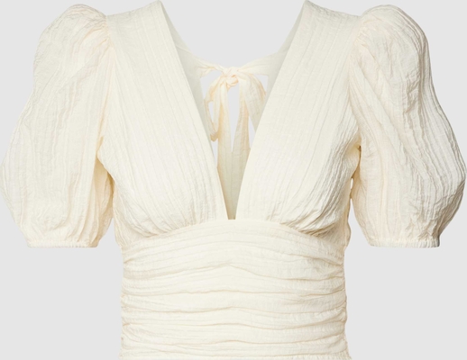 Bluzka Gina Tricot z dekoltem w kształcie litery v w stylu casual z krótkim rękawem