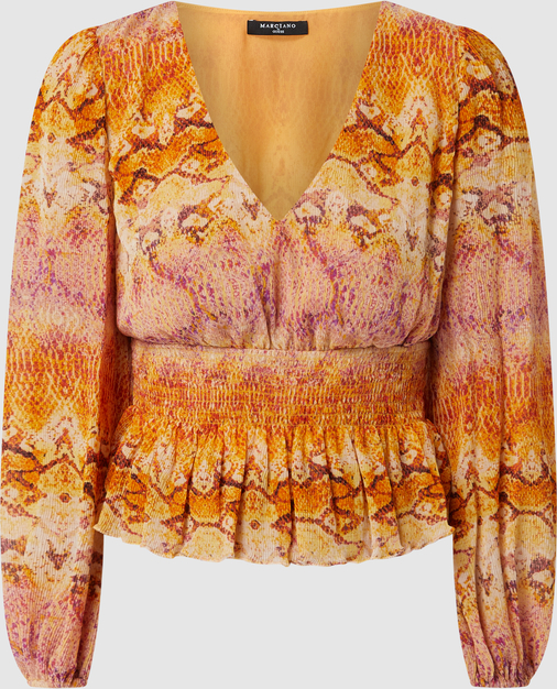 Bluzka Guess by Marciano w stylu casual z dekoltem w kształcie litery v