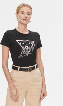 Bluzka Guess z krótkim rękawem w młodzieżowym stylu