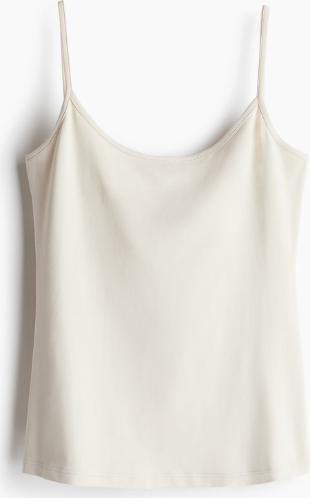 Bluzka H & M na ramiączkach z okrągłym dekoltem
