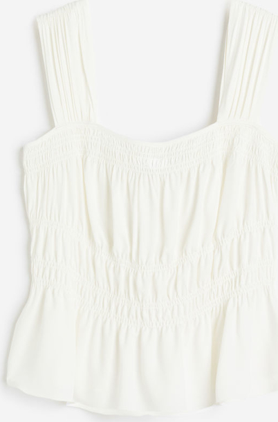 Bluzka H & M na ramiączkach z tkaniny w stylu casual