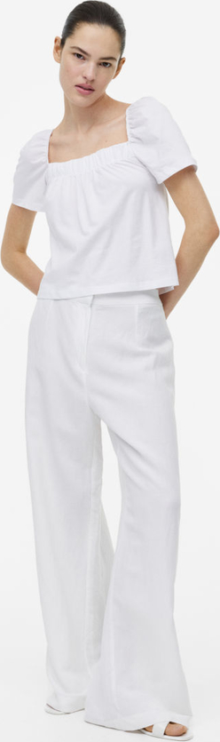 Bluzka H & M w stylu casual z dżerseju z dekoltem w karo