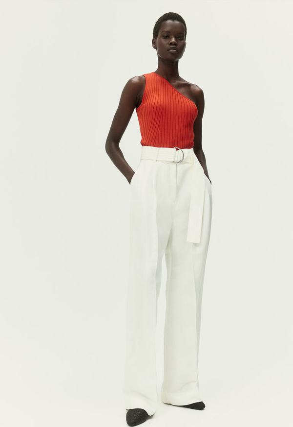 Bluzka H & M w stylu casual z okrągłym dekoltem
