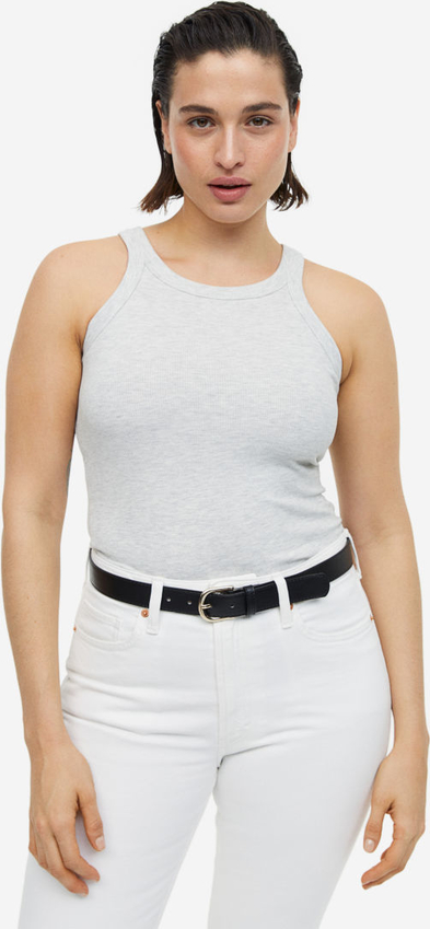 Bluzka H & M w stylu casual z okrągłym dekoltem na ramiączkach