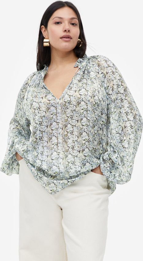 Bluzka H & M w stylu casual z tkaniny