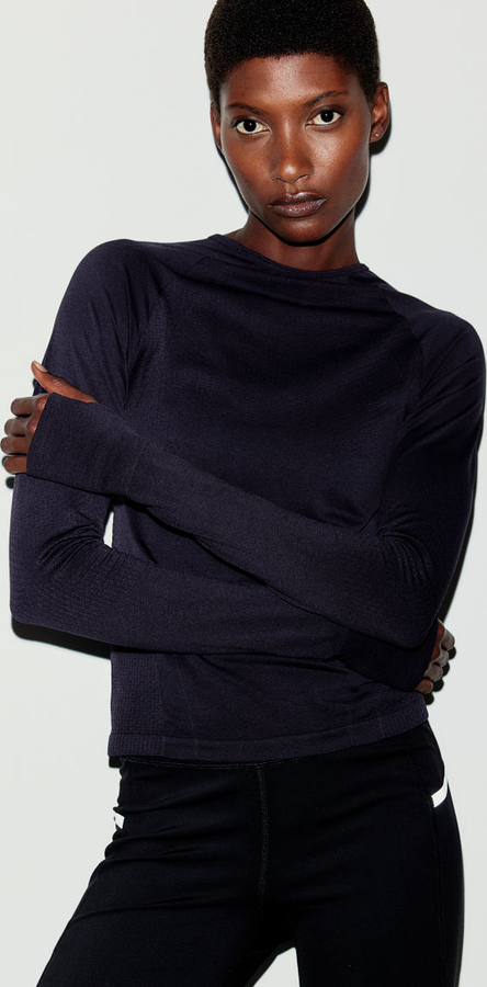 Bluzka H & M z długim rękawem w sportowym stylu