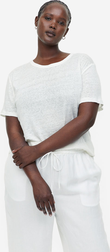 Bluzka H & M z dżerseju z okrągłym dekoltem w stylu casual