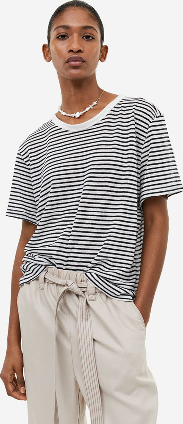 Bluzka H & M z krótkim rękawem w stylu casual z dżerseju