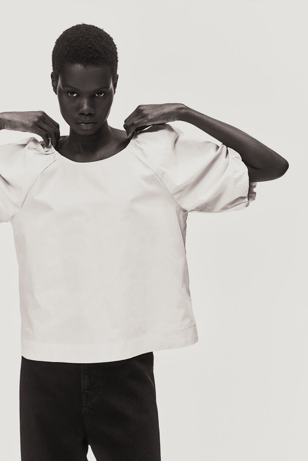 Bluzka H & M z okrągłym dekoltem