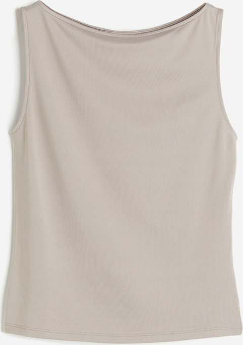 Bluzka H & M z okrągłym dekoltem w stylu casual bez rękawów