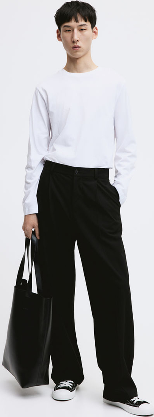 Bluzka H & M z okrągłym dekoltem z dżerseju w stylu casual