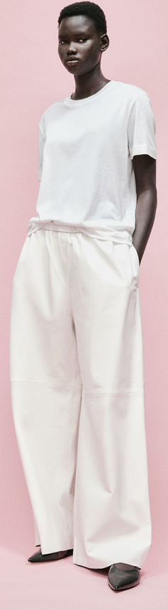 Bluzka H & M z okrągłym dekoltem z dżerseju z krótkim rękawem