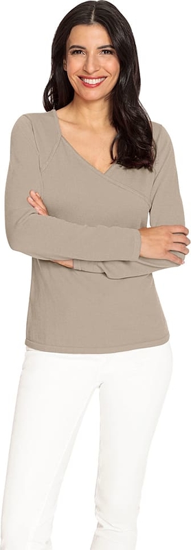 Bluzka Heine z bawełny w stylu casual z długim rękawem