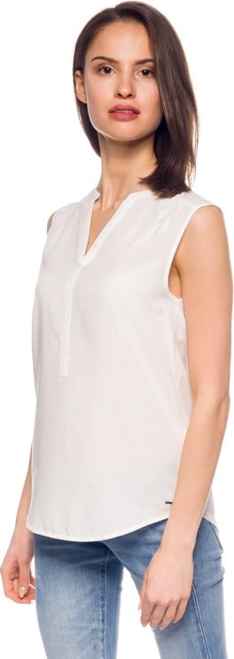 Bluzka Hilfiger Denim w stylu klasycznym z dekoltem w kształcie litery v bez rękawów