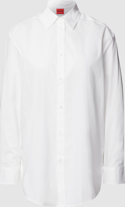 Bluzka Hugo Boss z bawełny z długim rękawem w stylu casual
