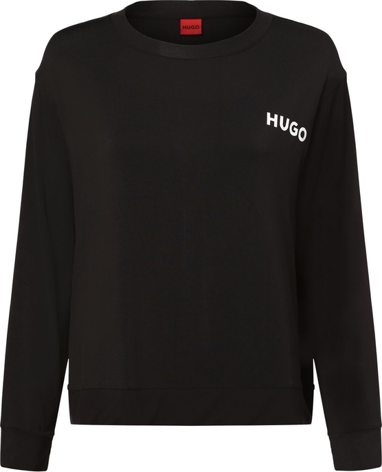 Bluzka Hugo Boss z dżerseju z okrągłym dekoltem z długim rękawem