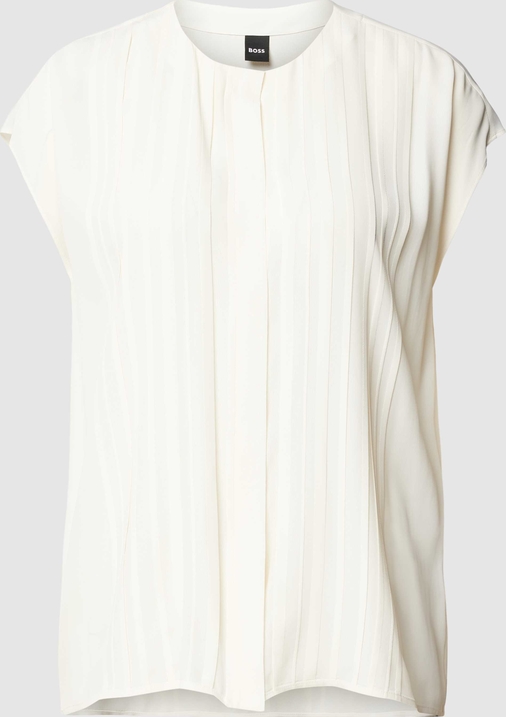 Bluzka Hugo Boss z krótkim rękawem w stylu casual z okrągłym dekoltem