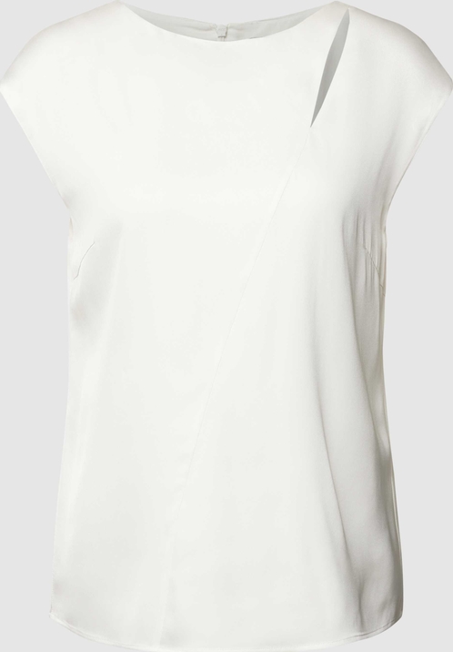 Bluzka Hugo Boss z krótkim rękawem z jedwabiu