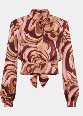 Bluzka Hugo Boss z nadrukiem z okrągłym dekoltem w stylu casual