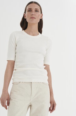 Bluzka InWear z okrągłym dekoltem w stylu casual z krótkim rękawem