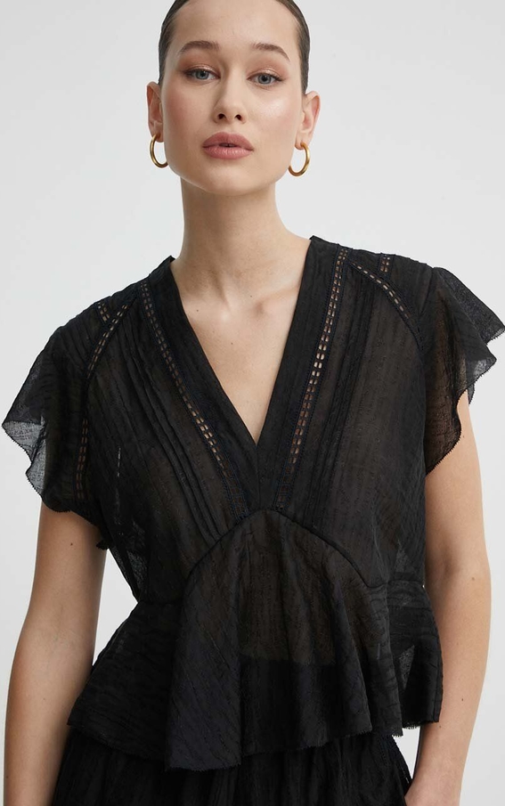 Bluzka Iro z jedwabiu z dekoltem w kształcie litery v w stylu casual