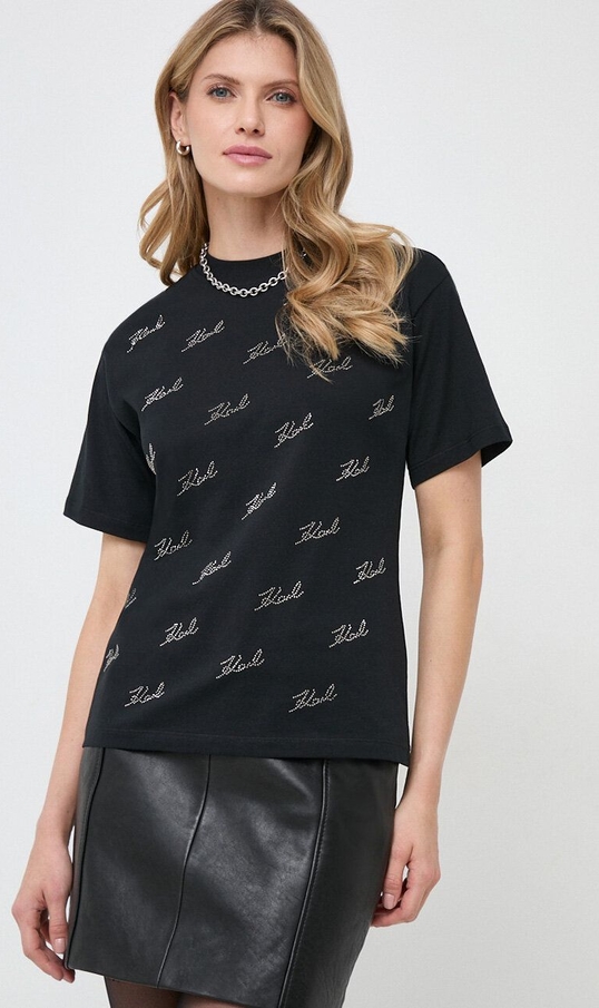 Bluzka Karl Lagerfeld w młodzieżowym stylu z bawełny