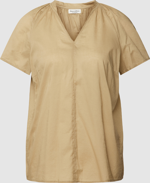 Bluzka Marc O'Polo z dekoltem w kształcie litery v z bawełny