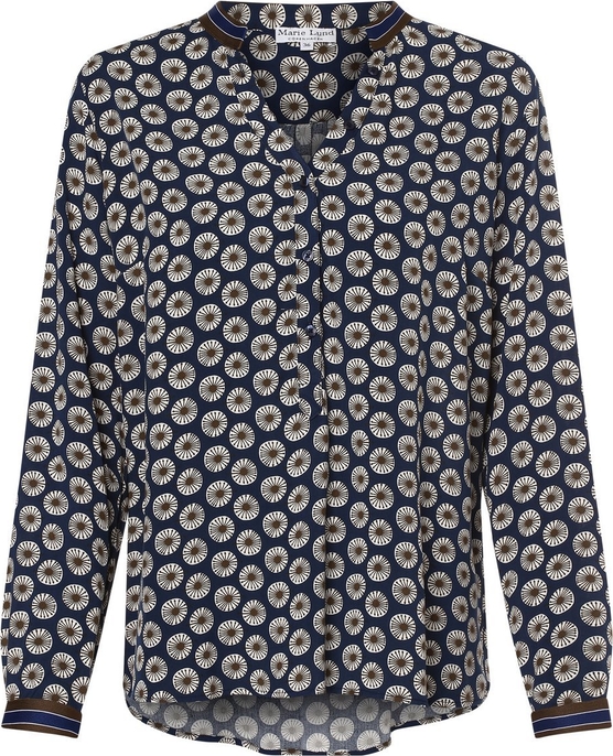 Bluzka Marie Lund w stylu casual z długim rękawem z dekoltem w kształcie litery v