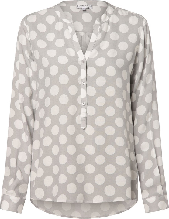 Bluzka Marie Lund z długim rękawem z dekoltem w kształcie litery v w stylu casual