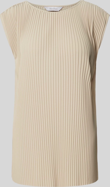Bluzka MaxMara Leisure w stylu casual z krótkim rękawem z okrągłym dekoltem