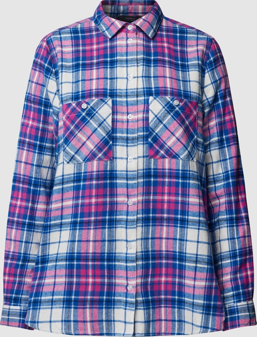 Bluzka Montego w stylu casual z bawełny z dekoltem w kształcie litery v