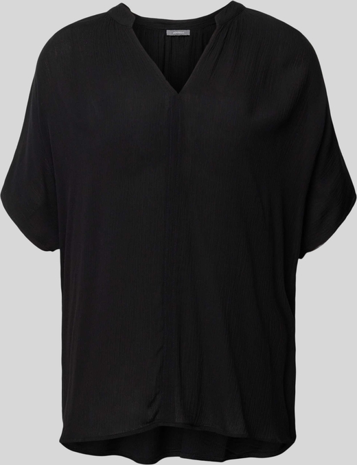 Bluzka Montego w stylu casual z dekoltem w kształcie litery v z krótkim rękawem