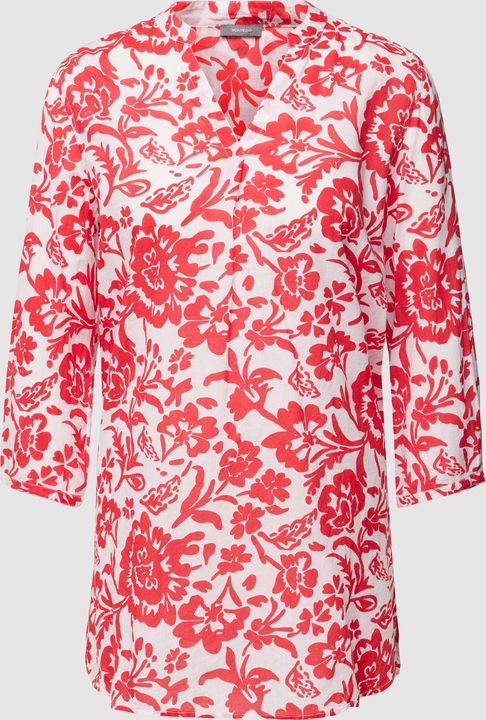 Bluzka Montego z bawełny w stylu casual z dekoltem w kształcie litery v