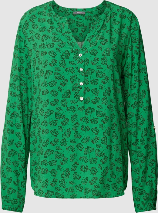 Bluzka Montego z dekoltem w kształcie litery v w stylu casual z bawełny