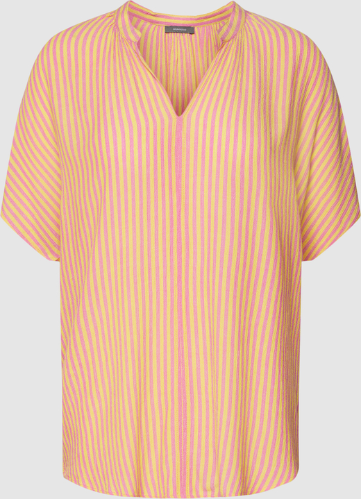 Bluzka Montego z krótkim rękawem w stylu casual z dekoltem w kształcie litery v
