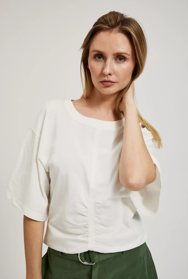 Bluzka Moodo.pl w stylu casual z okrągłym dekoltem