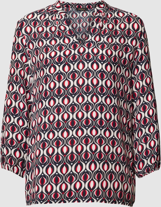 Bluzka More & More z dekoltem w kształcie litery v w stylu casual