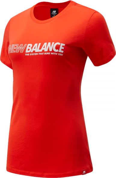 Bluzka New Balance z okrągłym dekoltem w sportowym stylu